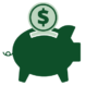 RetirementPlanv2 Green Piggybank Retirement Plan Icon